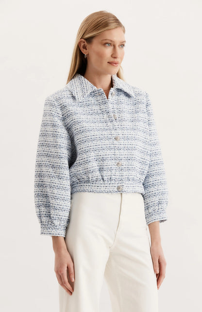 Harper Boucle Jacket Light Blue