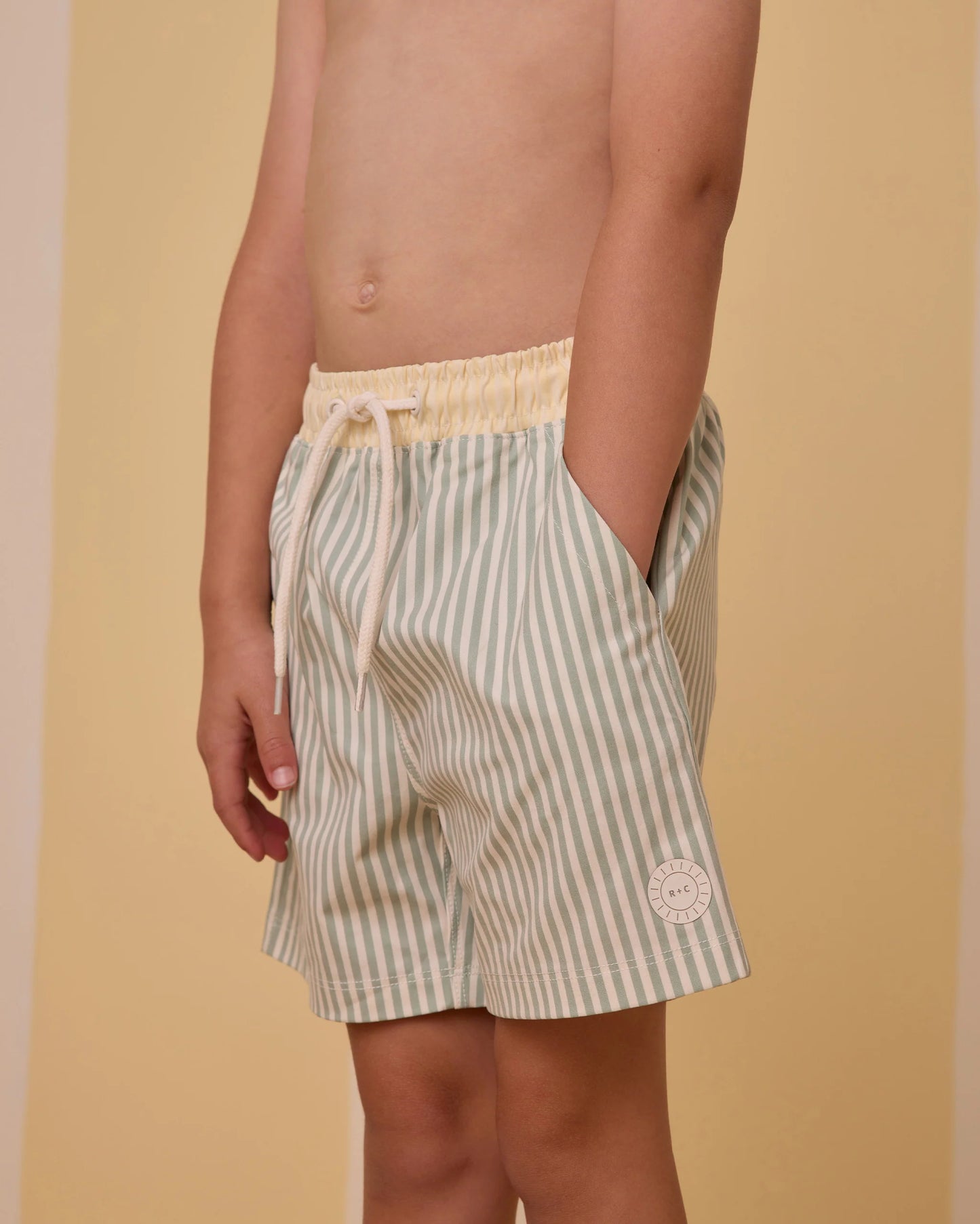 Board Short Sage Stripe