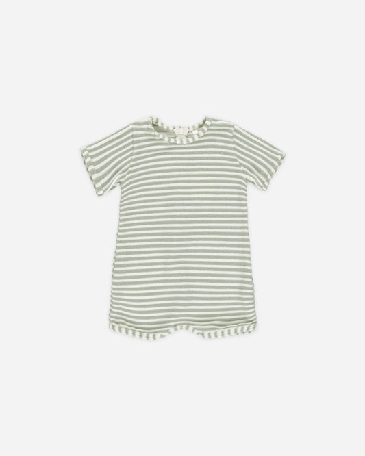 Shorty One-Piece Sage Stripe