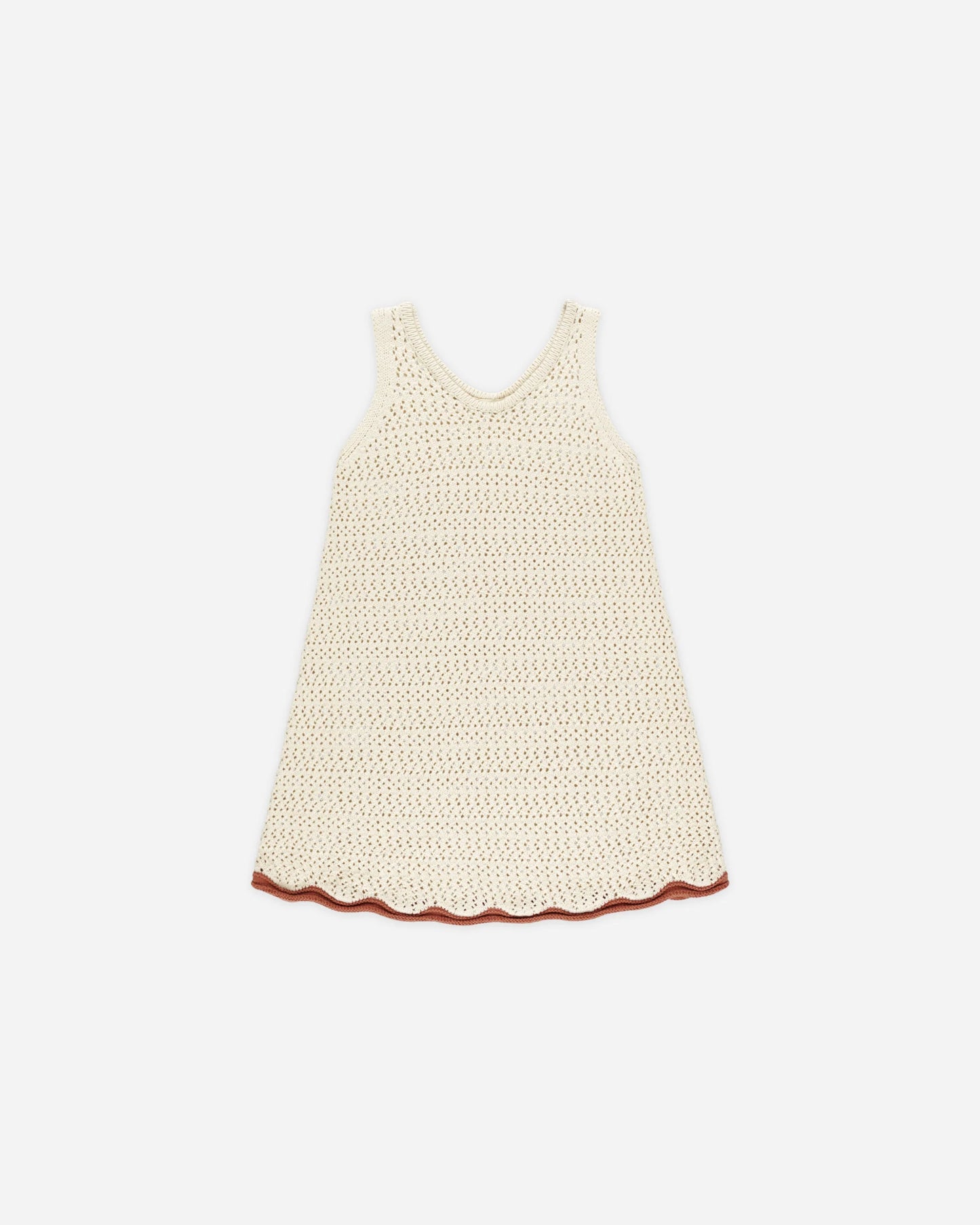 Crochet Tank Mini Dress Natural