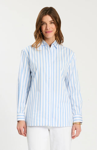 Quinn Awning Stripe Shirt Vista Blue