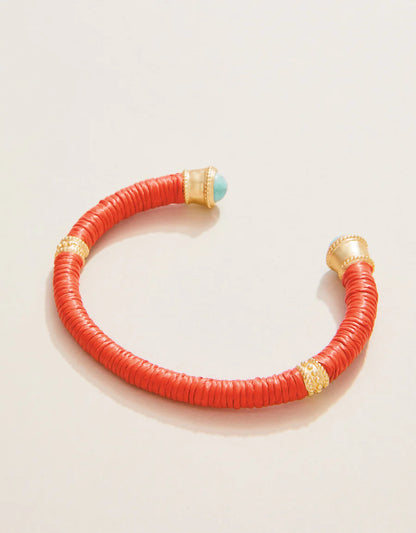 Straw Cuff Red