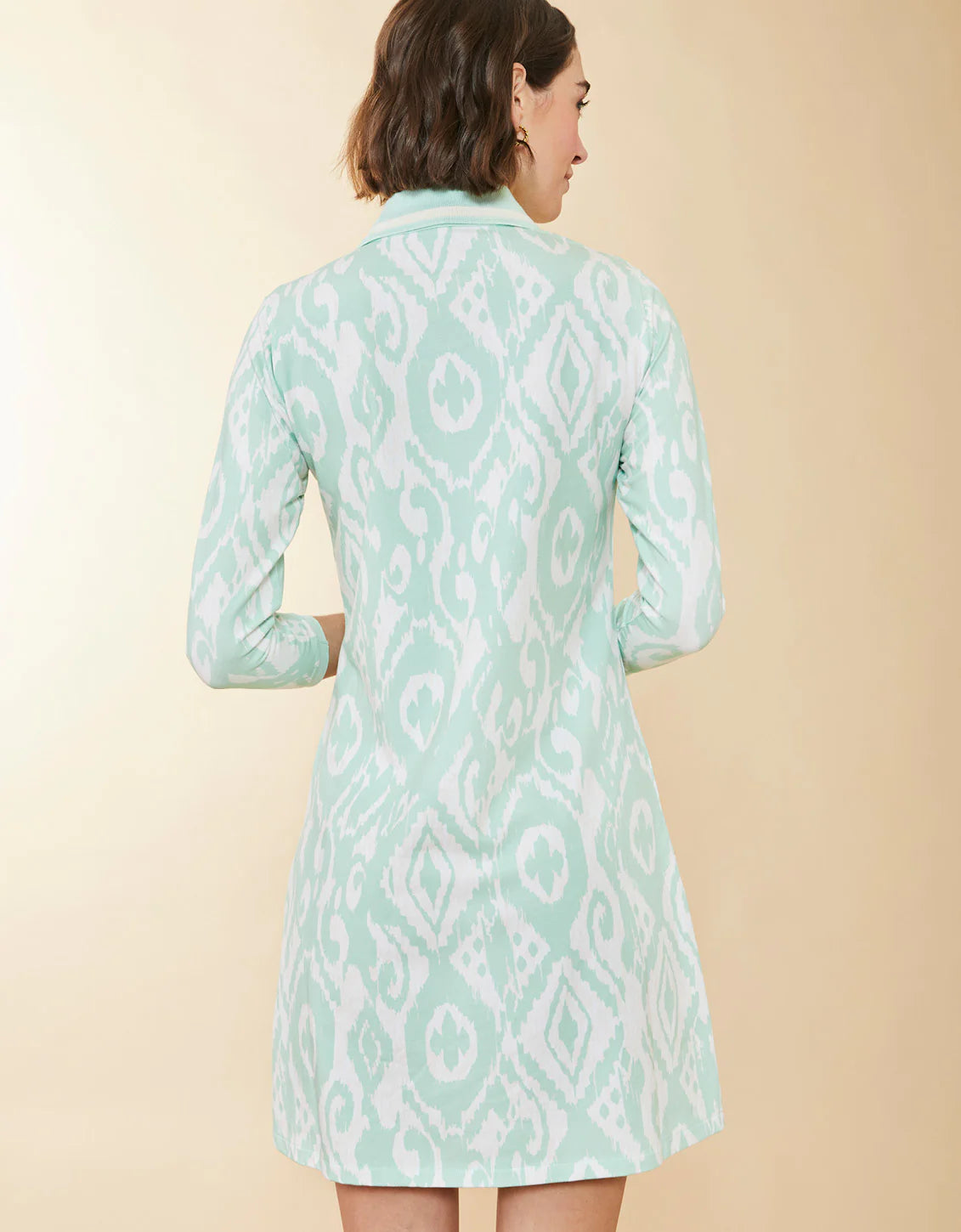 Hadley Zip Dress Clara Ikat Sea Foam