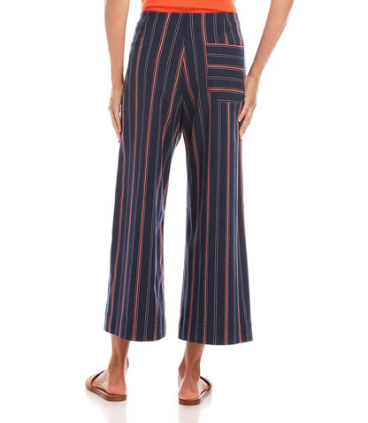 Striped Cropped Wide Leg Pant