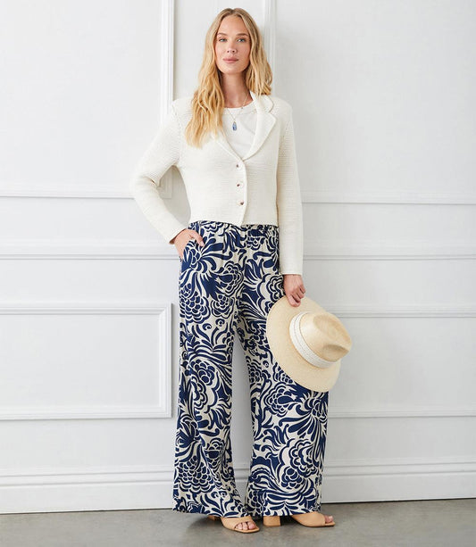 Wide Leg Pant Paisley Print