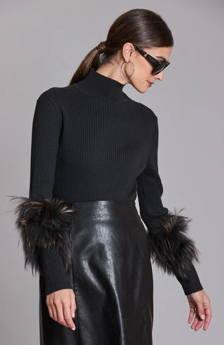 Cotton Cashmere Fur Sweater