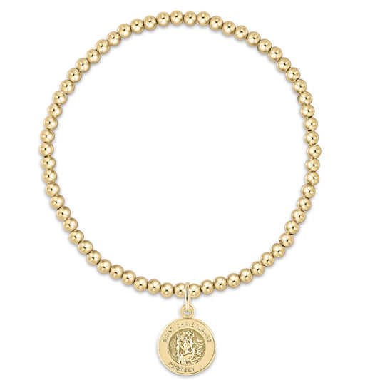 Classic Gold 3mm Protection Disc Bracelet