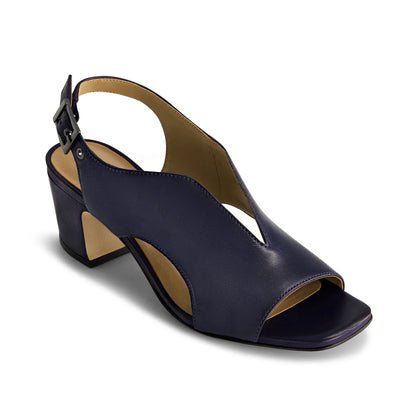 Bedford Mid Heel Sandal Dark Navy