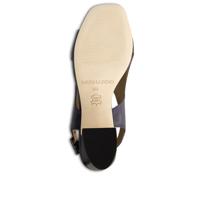 Bedford Mid Heel Sandal Dark Navy