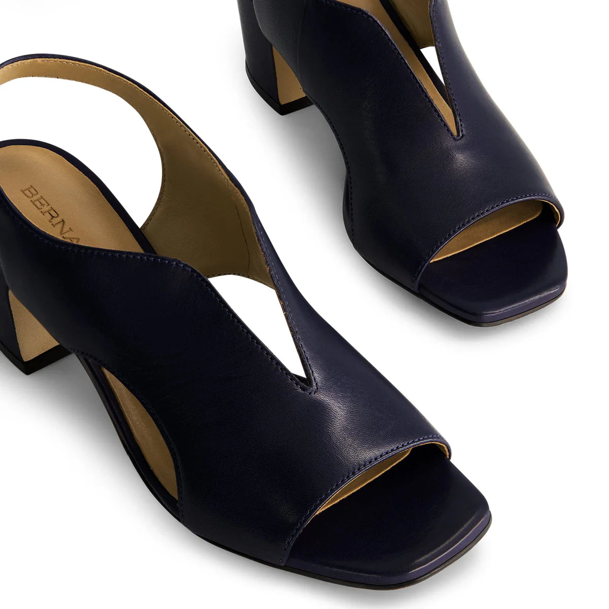 Bedford Mid Heel Sandal Dark Navy