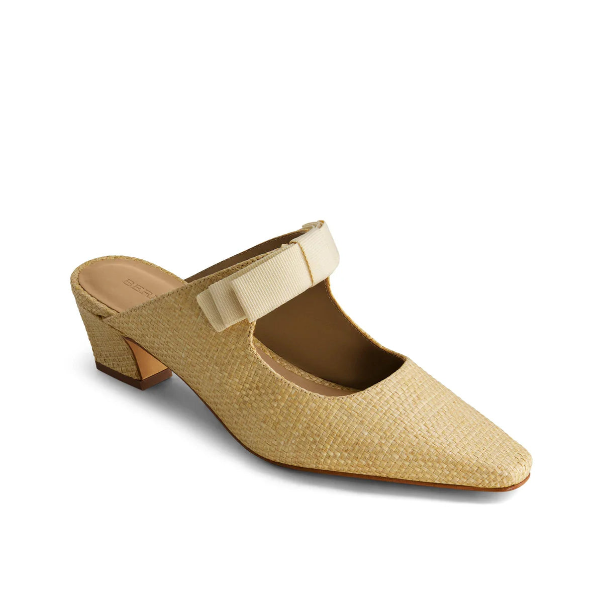 Astrid Heeled Raffia Mule