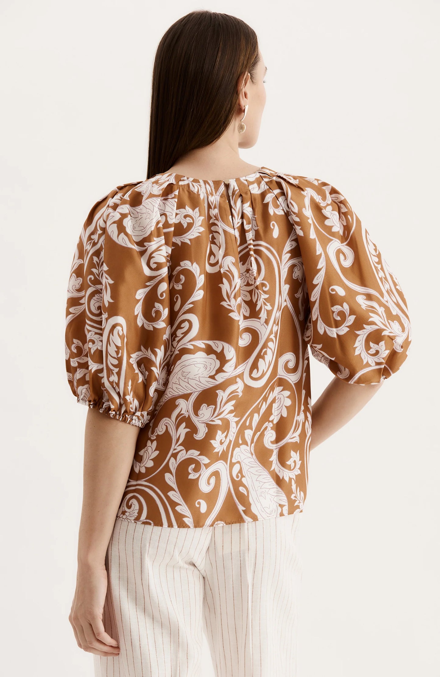 Renee Silk Blouse Ginger