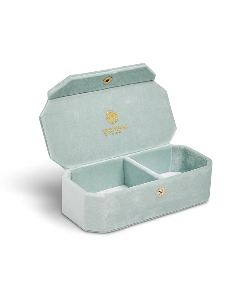 Velvet Jewelry Box Sea Foam