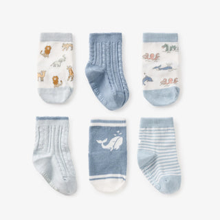 World Explorer Non-Slip Baby Socks 6 Pack