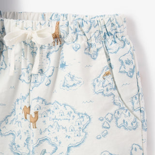 Nautical Knit Polo And Explorer Print Shorts