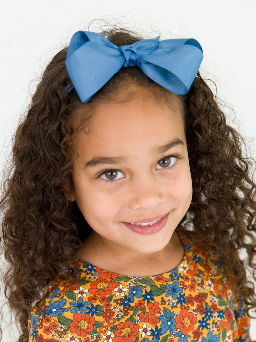 Country Side Blue Bow Headband