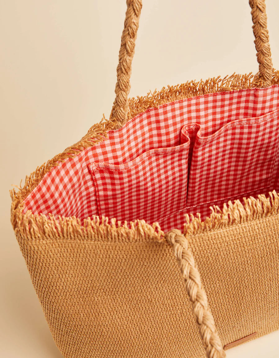 Woven Straw Tote Anchor