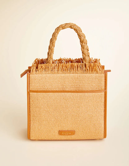 Woven Straw Dune Satchel Anchor