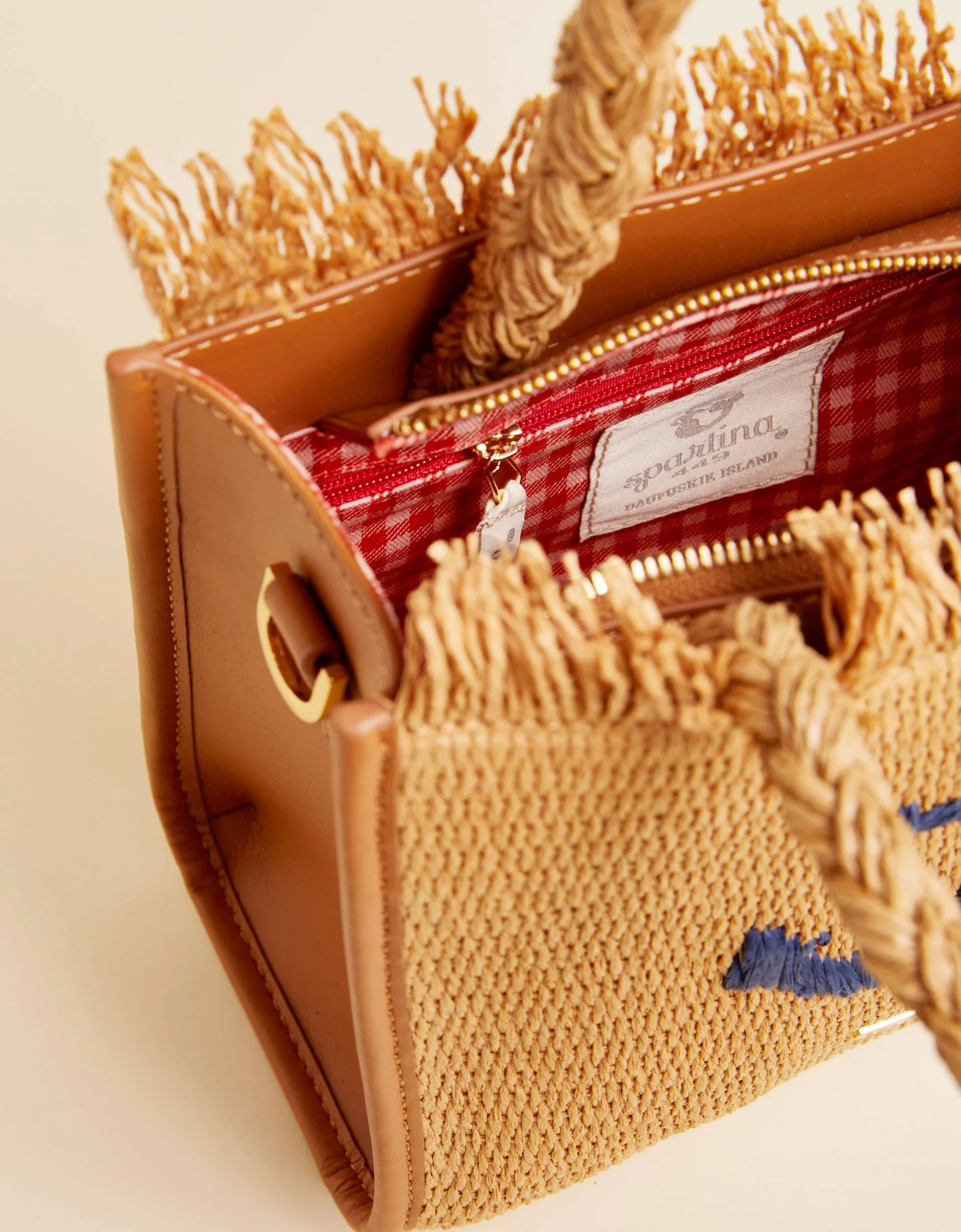 Woven Straw Dune Satchel Anchor