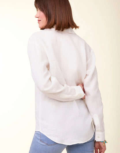 Aida Buttonfront Shirt Pearl White