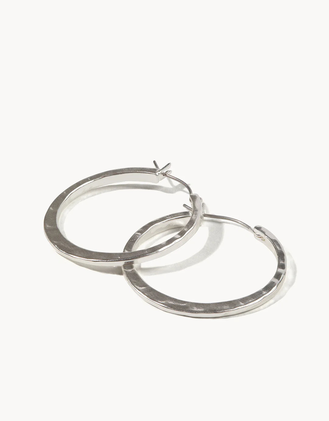 Spartina Textured Hoop Earrings Silver