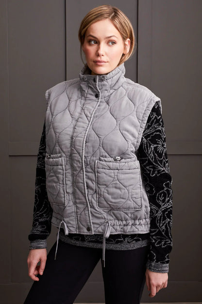 Tribal Quilted Lyocell Vest Elephant