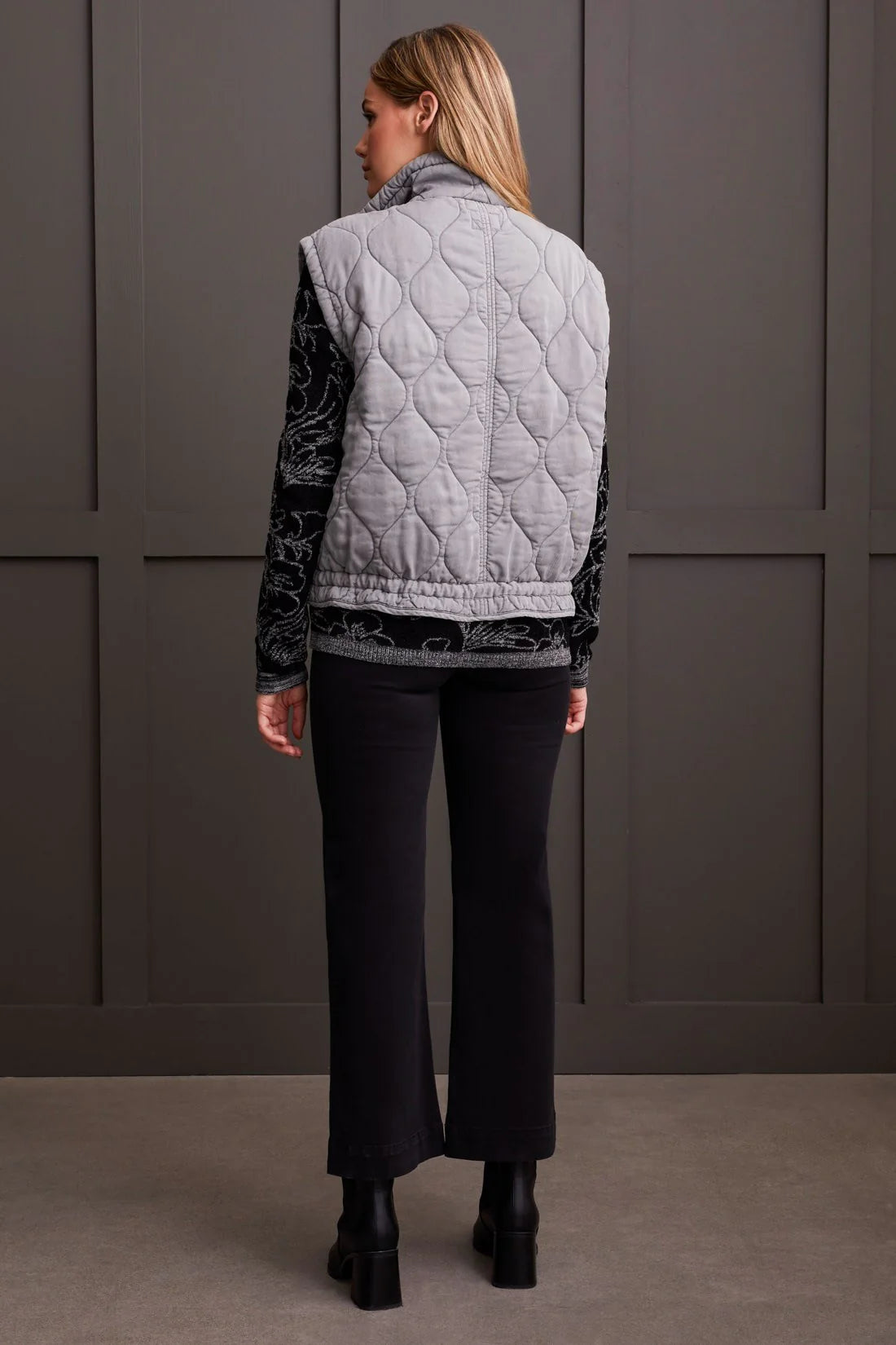 Tribal Quilted Lyocell Vest Elephant