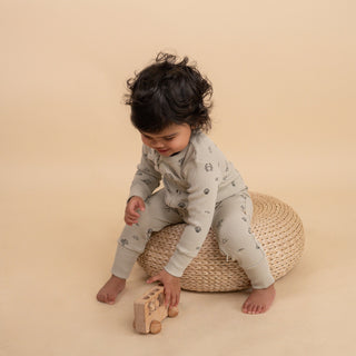 Organic 2-Way Zip Romper - Surf