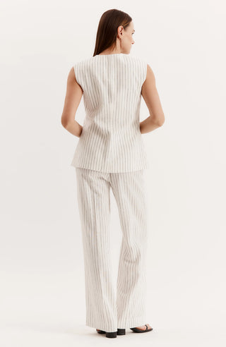 Cutter Black Linen Vest