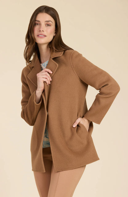 Shannon Solid Top Coat Camel