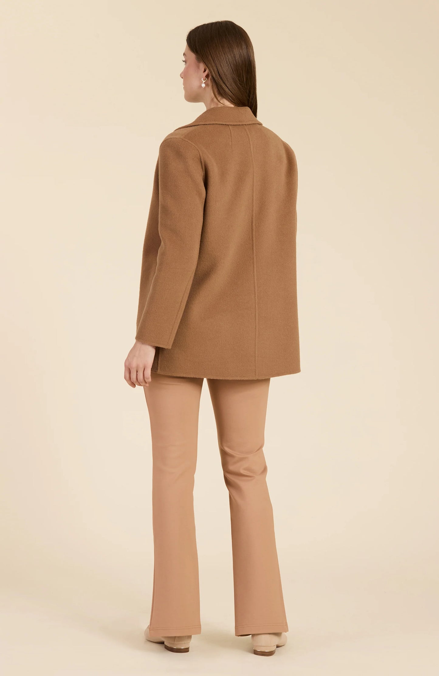 Shannon Solid Top Coat Camel