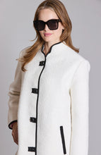 Load image into Gallery viewer, Winter White Jacket W/Black Trim