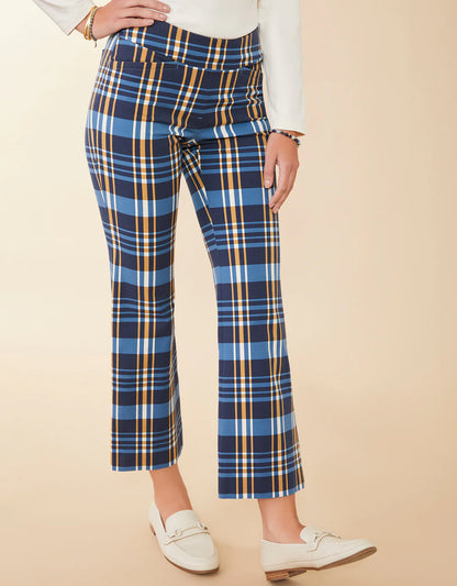 Maren Kick Flare Pant Kalalanta Plaid Navy