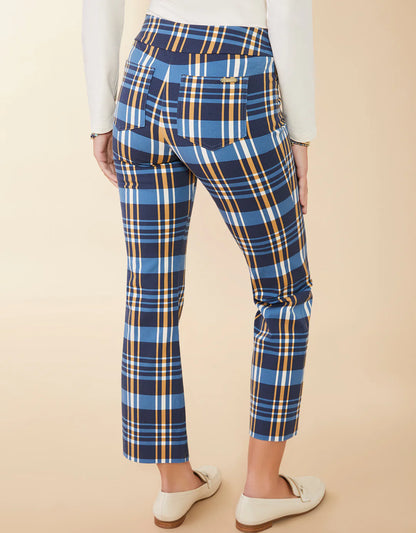 Maren Kick Flare Pant Kalalanta Plaid Navy