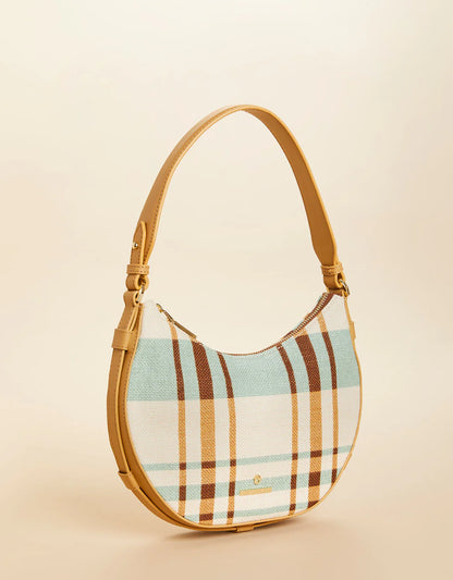 Spartina Zip Hobo Kalalanta Plaid Cream Bag