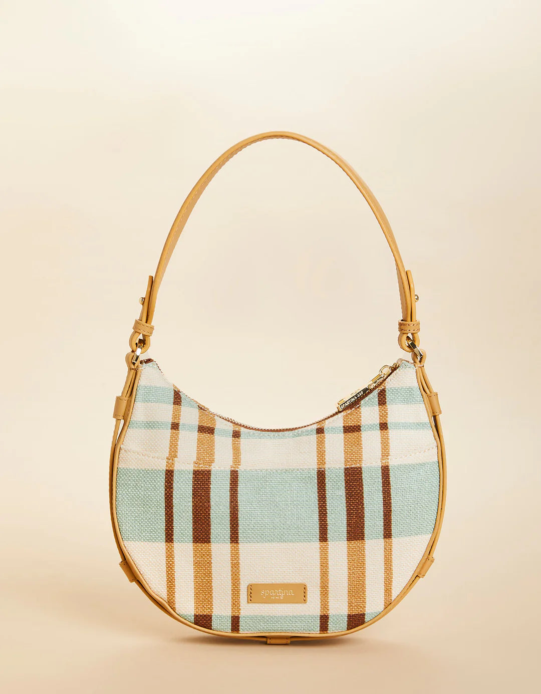 Spartina Zip Hobo Kalalanta Plaid Cream Bag