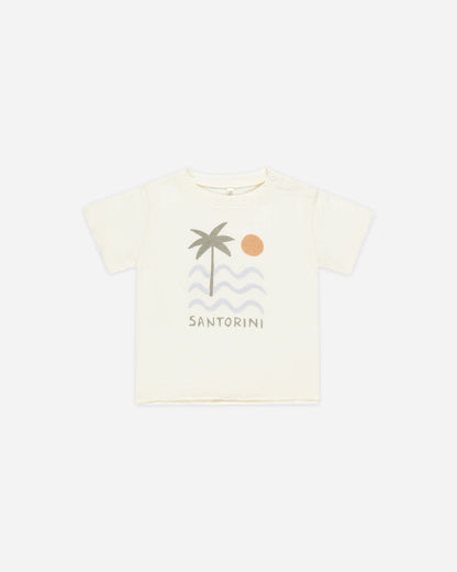 Raw Edge Tee Santorini