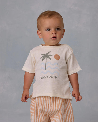 Raw Edge Tee Santorini