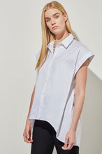 Load image into Gallery viewer, High-Low Shirt - Tie-Waist Stretch Cotton
