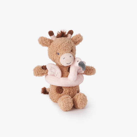 Giraffe Plush Toy With Flamingo Floaty Rattle
