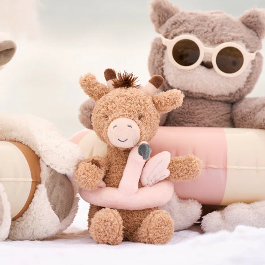 Giraffe Plush Toy With Flamingo Floaty Rattle