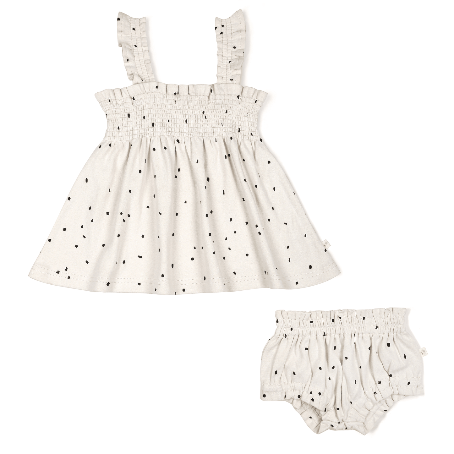 Organic Smocked Sundress - Pixie Dots