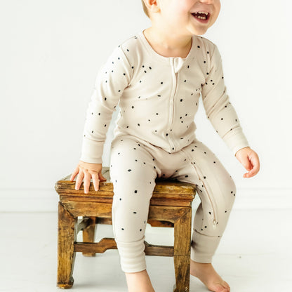 Organic 2-Way Zip Romper - Pixie Dots