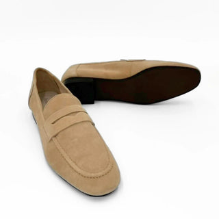 Tennis Suede Loafer Beige