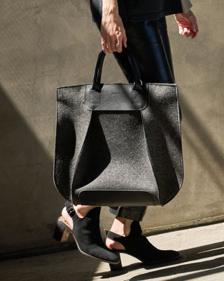 Frankie Merino Wool Tote Charcoal