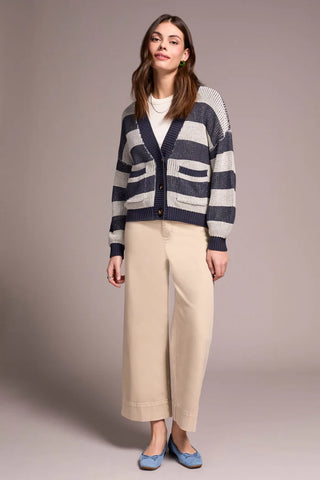 Buttoned Front Sweater Cardigan Sapphire