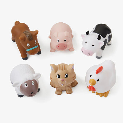 Elegant Baby Barnyard Party Squirtie Baby Bath Toys