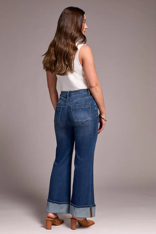 Brooke Palazzo Jean With Cuff Antique Blue