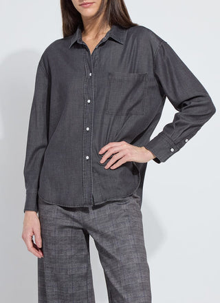 Lunette St Chambray Shirt Washed Black