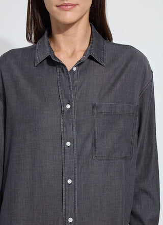 Lunette St Chambray Shirt Washed Black